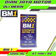 Oli BM1 PC 1000 4Tak 1 Liter SAE 15W-50 Oli Mesin Motor Sport Full Synthetic BM one
