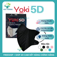 Khẩu trang 5D Mask Yoki 500 cái 4 lớp kháng khuẩn khẩu trang Yoki có túi zip cao cấp chống bụi
