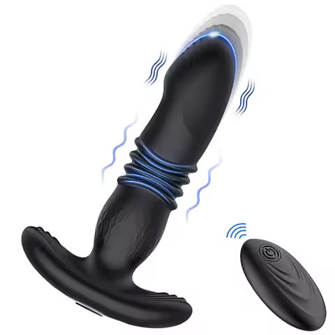 Thrusting Anal Vibrator Men Bluetooth APP Vibrator Remote Control Telescopic Prostate Massager Male 