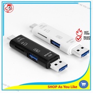 SHOP AS YOU LIKE 5 in 1 USB 2.0 Type C / USB / Micro USB SD TF Memory Card Reader OTG Adapter