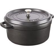 Staub 1102625 Cast Iron Round Cocotte, 5.5-quart, Black Matte