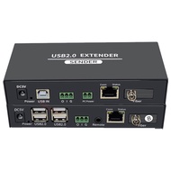 USB 2.0 Fiber Extender over Single FC Fiber Optical to 20Km 4 Port USB HUB Extender 100M via CAT6 Su
