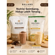 Balans Meal Shake Diet Fiber High Protein Low Calorie Choco Oat Banana Oat Latte/ 12 Sachets