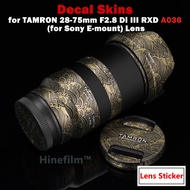 28-75 F2.8 Tamron 28 75 Len Film for Tamron 28-75MM F2.8 DI A036 ( E-Mount) Decal Skins Protector Sticker