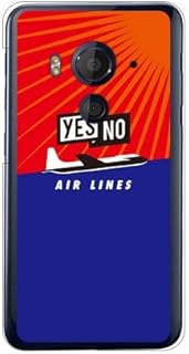 YESNO YESNO AIR LINES Red x Blue (Clear) / for HTC J butterfly HTV31/au AHTV31-PCCL-201-N140