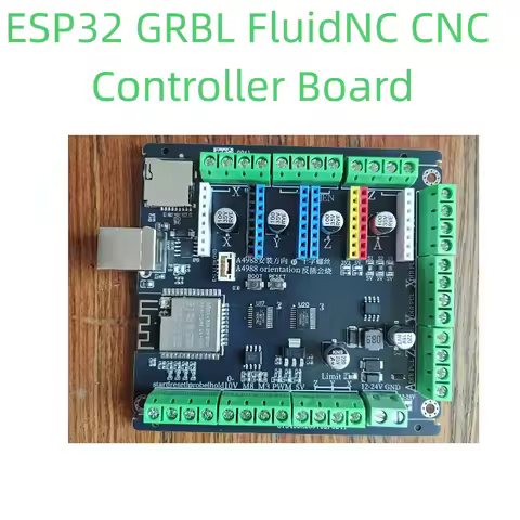 ESP32 GRBL FluidNC CNC Engraver Control Board 3 Axis 4 Axis StepStick Module 5V Pulse Dir Output Ext