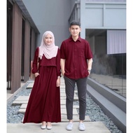 Terlaris! Nino Couple Gamis Dan Kemeja Fashion Muslim Wanita BJ