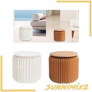 [Sunnimix2] Paper Stool with Cushion Honeycomb Structure Furniture Foot Stool Foldable Chair for Office Dressing Room Bookstore