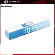 BUR_ Bluetooth 50 Wireless Rechargeable LED Bar Alarm Clock Speaker Music Player