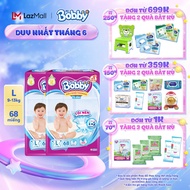 Combo 2 gói Tã dán Bobby Gạo non Giảm nhiệt - M76/L68/XL62/XXL56