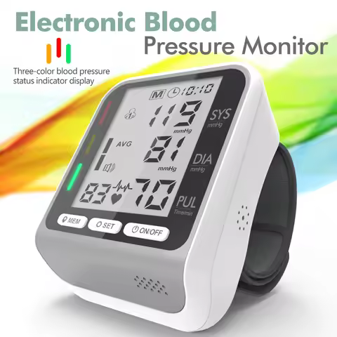 Kiuzou Automatic Digital Wrist Blood Pressure Monitor Sphygmomanometer Tonometer Tensiometer Heart R