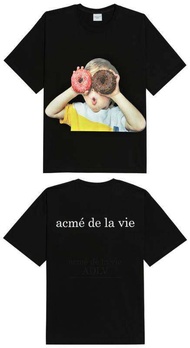 [Acme De La Vie]★กับ HiddenTag ขนาดใหญ่★ADLV เสื้อยืดแขนสั้นสำหรับเด็ก1ชิ้นลายโดนัทเสื้อยืดคู่สำหรับ