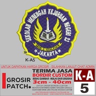 K-A5 LOGO EMBROIDERY PATCH FOR SCHOOLS AND COUNTRYS 23 JAKARTA - WHOLESALE REVIEW PATCH FOR THE TEST