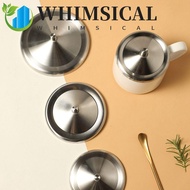 WHIMSICAL Stainless Steel Cup Lids, Leakproof Durable Mug Cover, Kitchen Fresh Keeping Cover 8.5/9.3