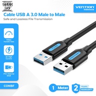 VENTION CONBF Kabel USB A 3.0 Male to Male Super Speed 5Gbps 1 Meter 1M for TV Box Hard Disk Drive H