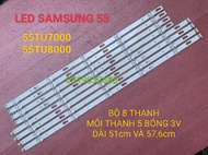 THANH LED TIVI SAMSUNG 55TU7000 55TU8000 55TU8100 55TU7020 55TU7025 55TU7092  HÀNG MỚI 100% BỘ 8 THA