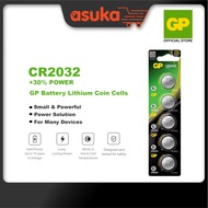 GP Lithium Coin Cells Battery CR2032 [ Card of 5s ] (5004LC AWI L14 EA2032C BR2332 LF1/2V LM2032 RFA