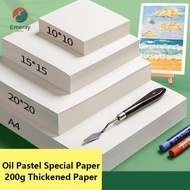 EMERAY 50Sheets/Set Oil Pastel Special Paper, Blank Multi-size Oil Painting Paper, Thickened 200g Th