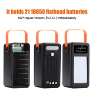 DIY18650 Battery Case 21*18650 PD QC4.0 3.0 22.5W Battery Storage Box Super Fast Charging Dual USB T