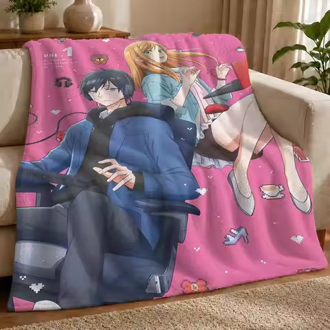 My Love Story With Yamada-kun At Lv999 Throw 1pc Flannel Blanket Soft Lightweight Warm Cozy For Bedr