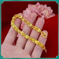 Emas 916 Lelong Gelang Tangan Perempuan 916 GOLD Bracelet for Women Not Fade Bracelet Hypoallergenic