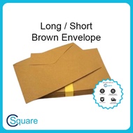 CSQUARE Long / Short Brown Envelope for School and Office Use