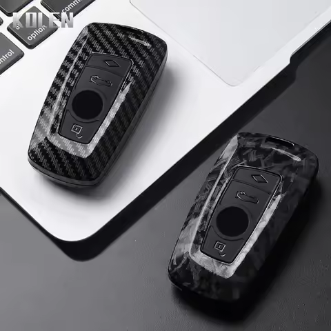 ABS Carbon Fiber Style Car Key Case Cover For BMW 1 3 5 7 Series X1 X3 X4 X5 X6 X7 F10 F15 F16 F20 F