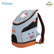 Ibiyaya กระเป๋าใส่สุนัข กระเป๋าใส่แมว กระเป๋าใส่สัตว์เลี้ยง Hello Kitty Denim Fun Lightweight Pet Ba