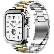 [HOT JUXXKWIHGWH 514] สายโลหะสำหรับ Apple Watch Band 45มม. 41มม. 44มม. 42มม. 40มม. สร้อยข้อมือสแตนเลสสายรัดข้อมือสำหรับ IWatch Series 7 6 5 4 SE Cover