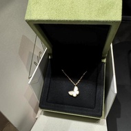Original 18K gold necklace Van Keyabao Fankeyabao Sweet Butterflies White Shell Butterfly Necklace 1