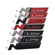 1 x Metal NLINE N Line Logo Auto Car Side Rear Decorative Emblem Badge Sticker Decal for HYUNDAI