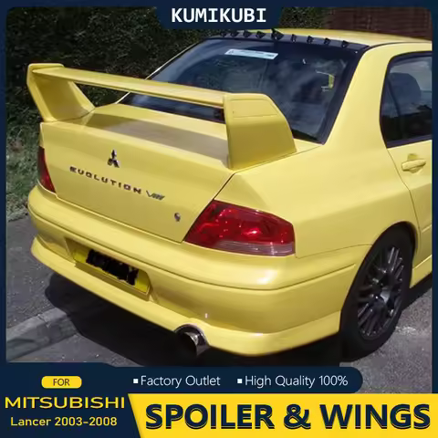 For Lancer Spoiler 2003-2008 Mitsubishi Lancer FD2 Spoiler 3DCK ABS plastic Material Car Rear Wing C