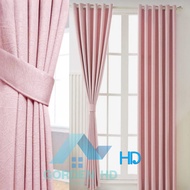 Gorden blackout polos biru muda  hordeng jendela dan pintu kamar tirai minimalis sekat ruangan