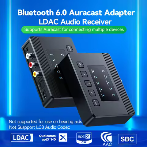 Tebe LDAC aptX-HD/AD/LL Bluetooth 6.0 Audio Receiver Auracast Broadcast Receiver Transmitter Adapter
