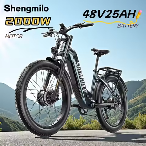 New2026 Shengmilo S700 POR Electric bike 2000w dual motor 48V25AH battery Electric bicycle 26 inch f