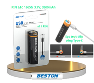 PIN SẠC 18650 4800mAh 3500mAh SẠC TRỰC TIẾP CÓ LED BÁO CHÍNH HÃNG BESTON