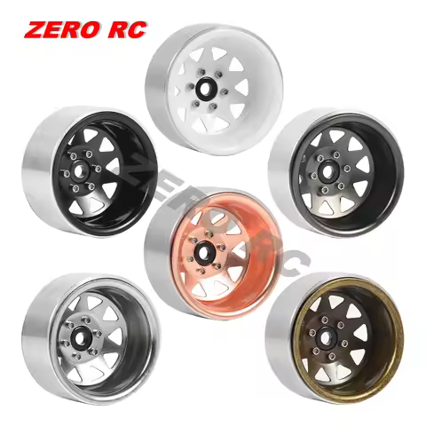 Deep Dish Negative Offset 8.9mm Metal 1.9" Beadlock Wheels Rim Hub for 1/10 RC Crawler Car TRX4 Axia
