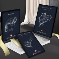 F1 Imola Monaco Zandvoort Track Circuit Park F1 Car Aesthetic Motorsport Canvas Painting Posters And