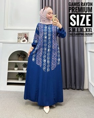 ( S M L XL XXL) Gamis rayon pelangi gamis twill tidye gamis twil rayon Casual Women Longdress - Moti