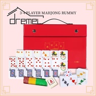 Dremel 3Player 4Player Mahjong Rummy Lami Poker Full White Set Alphapet Mahjong Board
