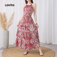 Lovito Boho Tribal Print Pattern Dress for Women L132ED468