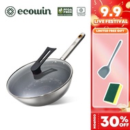 Ecowin Non Stick Pan Stainless Steel Wok Starlight Cookware Suitable Induction