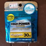 Shimano FluoroCarbon LEADER Fishing Line 30M 22 Lbs made in Japan