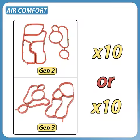 10 Set 06J117070C 06J115441A 06L117070 06L115441 Oil Cooler Gasket EA888 Gen2 Gen3 For Audi VW 06J11