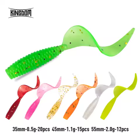 Kingdom Tanan-Tail Soft Bait 0.5g 1.1g 2g 35mm 45mm 55mm Soft Fishing Lures Pesca Carp Fishing Bass
