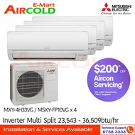 (PRE-ORDER) Mitsubishi StarMex Multi-Split AirCon MXY-4H33VG/MSXY-FP10VG x 4