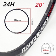【READY STOCK 】20 inch mountain bike wheel rim 24/28/32/36 hole double disc wheel rim