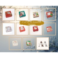 Christmas / Holiday Box: 20 pcs - 6 x 6 x 3 Cupcake / Cake / Pastry Box