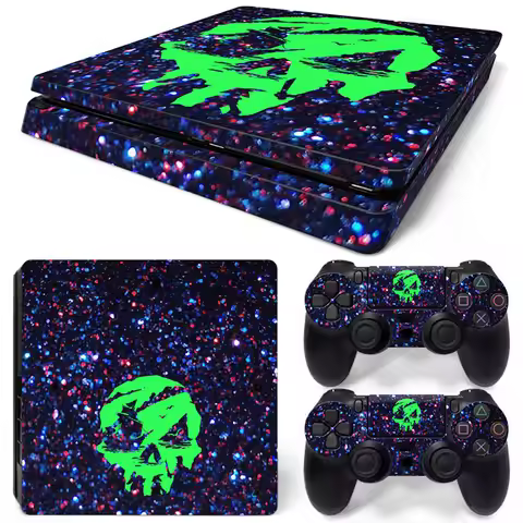 Skull style for PS4 Slim Skin Sticker Console and Controllers For PS4 Slim Gamepad Controller Sticke