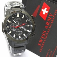 JAM TANGAN PRIA SWISS ARMY SA-2261 ORIGINAL full hitam